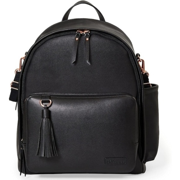 🖤 Skip Hop Greenwich Simply Chic Diaper Backpack – Black Vegan Leather - Picture 6 of 6
